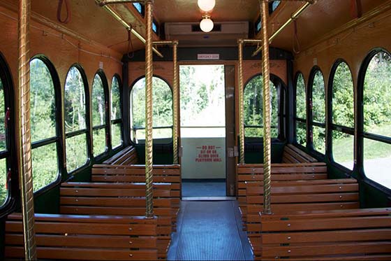 comfortable seats in trolley