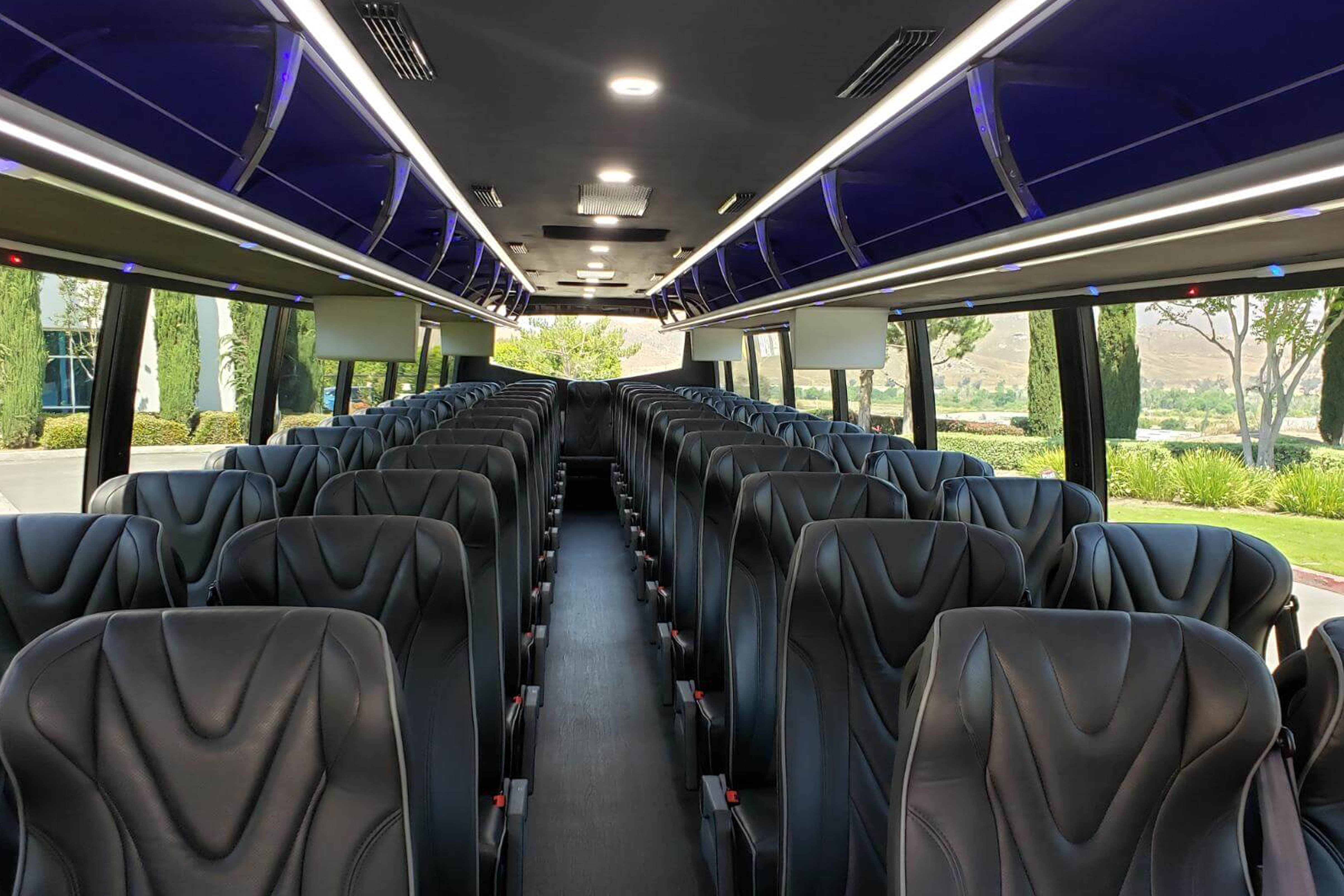 spacious bus interioir